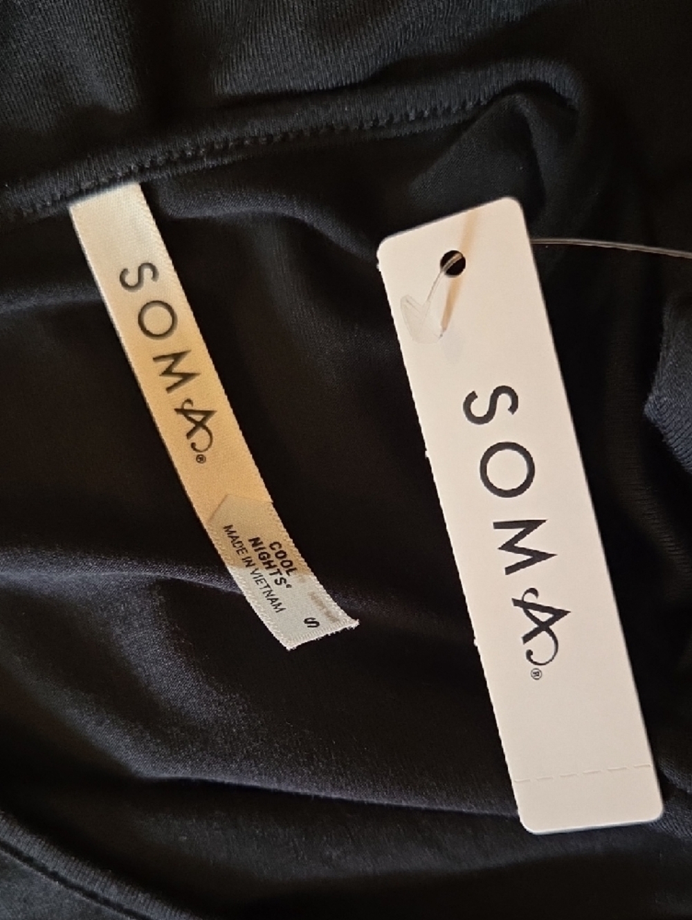 NWT Soma Black Cool Nights Short-Sleeve Crewneck Tee - Picture 5 of 5